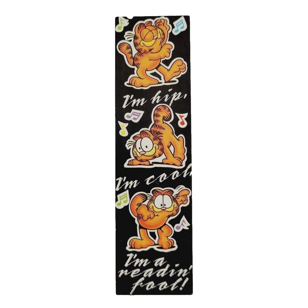 Vintage 70s Garfield Bookmark Dancing Cat Fool 1978 Jim Davis art, Antioch Z-576